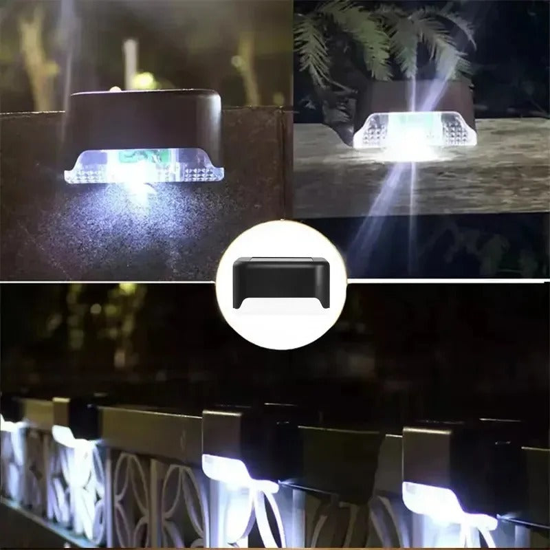 LED Solar Step / Path / Stairs / Balcony / Fence Outdoor Waterproof Garden Lights - 4-32 Pack
