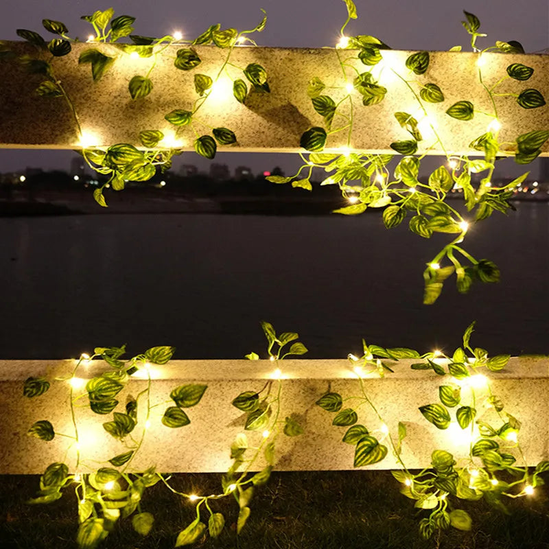 Artificial Ivy Leaf Battery Operated LED String Lights for Home Décor, Weddings, Christmas, Special Events