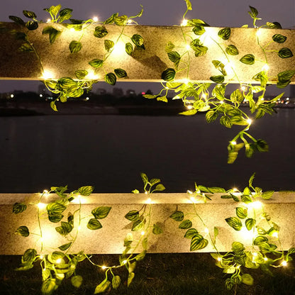 Artificial Ivy Leaf Battery Operated LED String Lights for Home Décor, Weddings, Christmas, Special Events