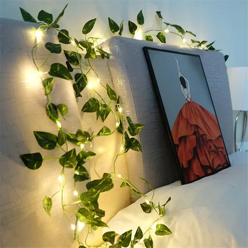 Artificial Ivy Leaf Battery Operated LED String Lights for Home Décor, Weddings, Christmas, Special Events