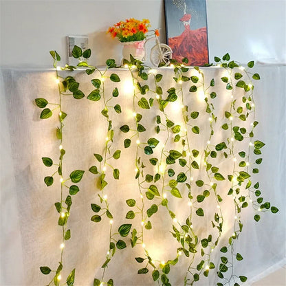 Artificial Ivy Leaf Battery Operated LED String Lights for Home Décor, Weddings, Christmas, Special Events