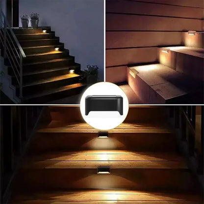 LED Solar Step / Path / Stairs / Balcony / Fence Outdoor Waterproof Garden Lights - 4-32 Pack