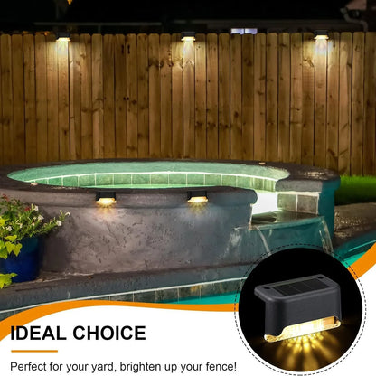 LED Solar Step / Path / Stairs / Balcony / Fence Outdoor Waterproof Garden Lights - 4-32 Pack