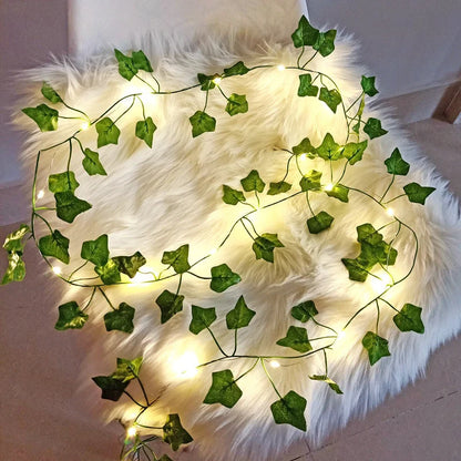 Artificial Ivy Leaf Battery Operated LED String Lights for Home Décor, Weddings, Christmas, Special Events