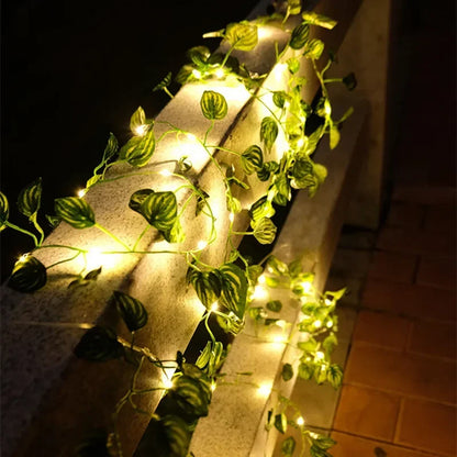 Artificial Ivy Leaf Battery Operated LED String Lights for Home Décor, Weddings, Christmas, Special Events