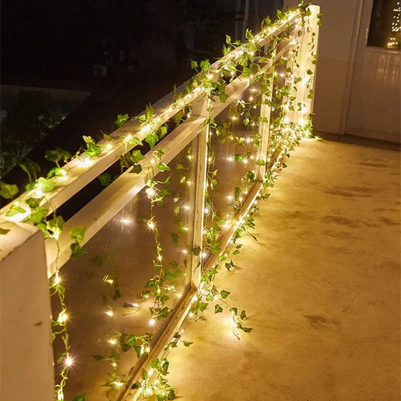 Artificial Ivy Leaf Battery Operated LED String Lights for Home Décor, Weddings, Christmas, Special Events