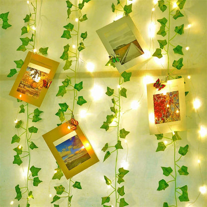 Artificial Ivy Leaf Battery Operated LED String Lights for Home Décor, Weddings, Christmas, Special Events