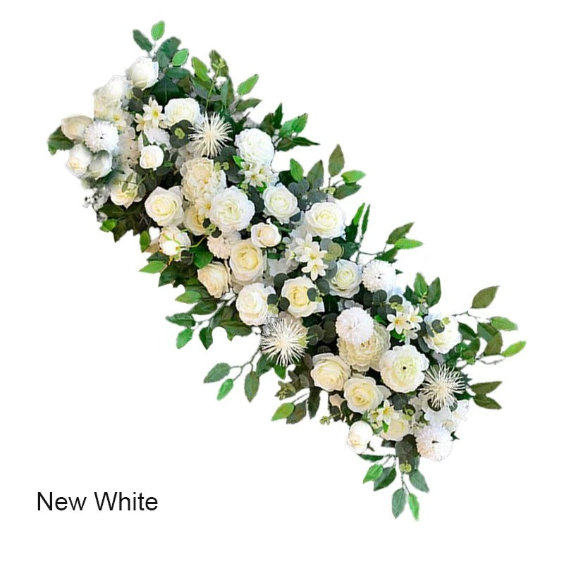 50/100cm Elegant Silk Peony & Rose Floral Row – Perfect for Weddings & Events