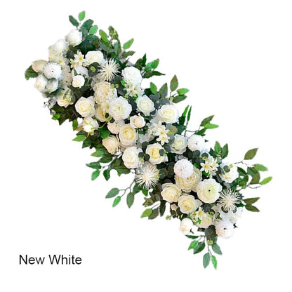 50/100cm Elegant Silk Peony & Rose Floral Row – Perfect for Weddings & Events