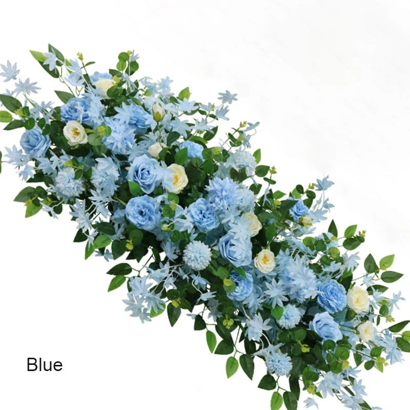 50/100cm Elegant Silk Peony & Rose Floral Row – Perfect for Weddings & Events